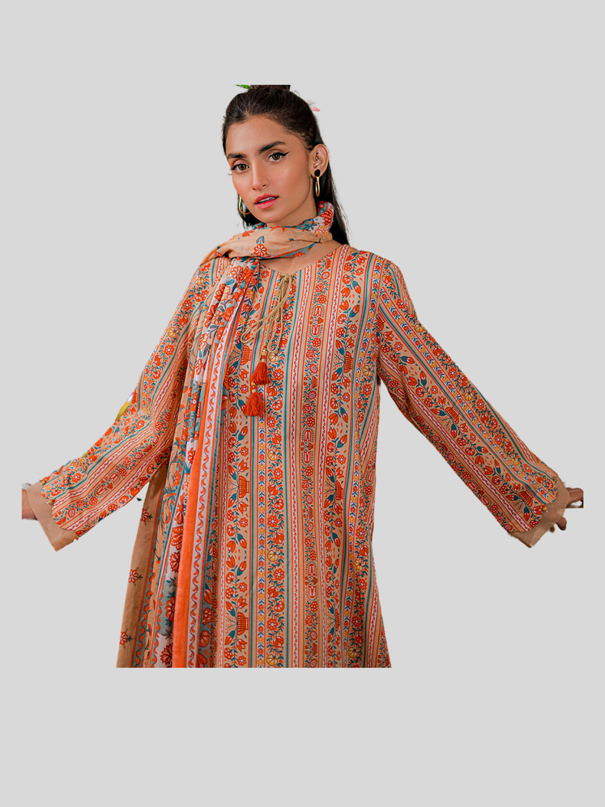 Nishat 3-PC Printed Unstitched Lawn Suit - Image 3