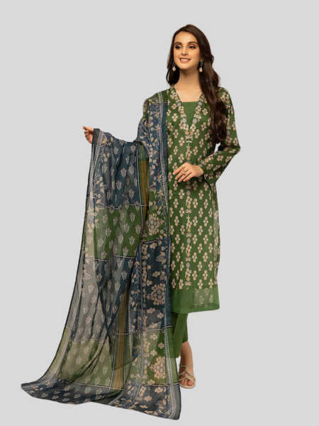 Nishat 3-PC Printed Unstitched Lawn Suit