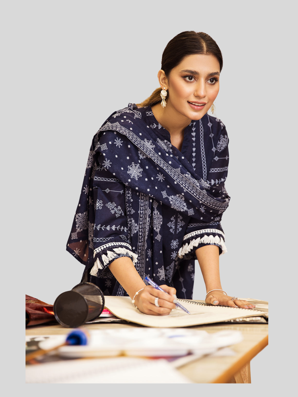 Nishat 3-PC Printed Unstitched Lawn Suit - Image 2