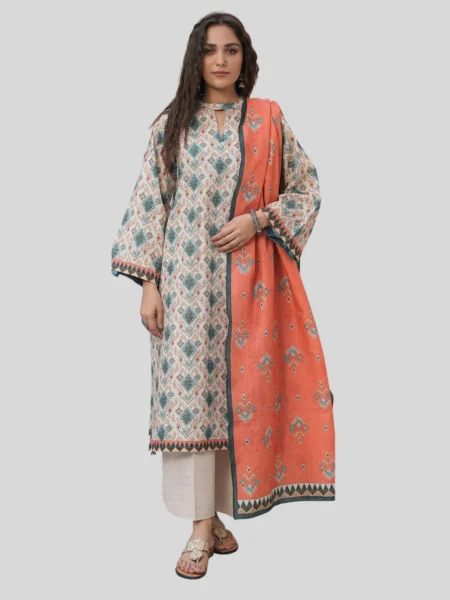 Zellbury 3-Pc Winter Unstitched Khaddar Suit