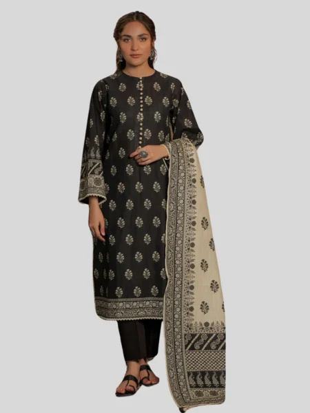 Zellbury 3-Pc Winter Unstitched Khaddar Suit