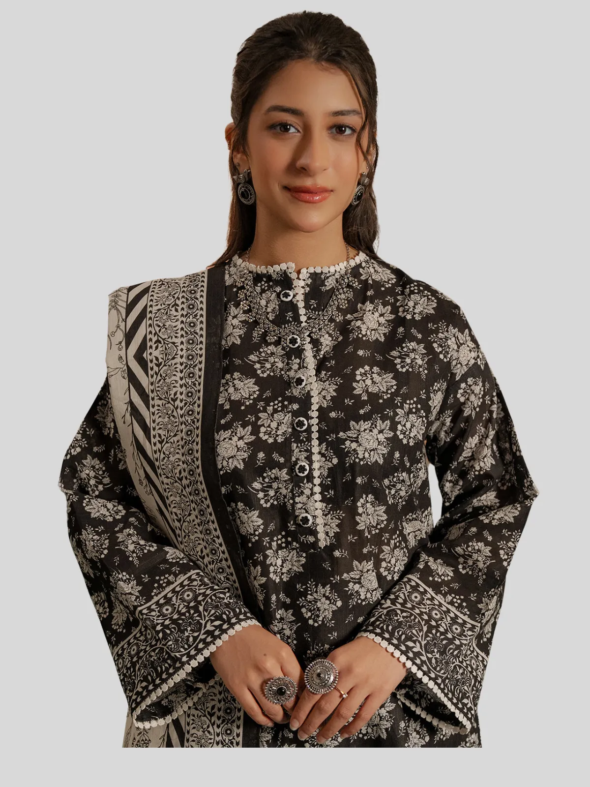 Zellbury 2-Pc Winter Unstitched Khaddar Suit - Image 2