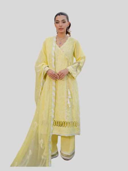 Zellbury 3-PC Cotton Unstitched Chikankari Suit