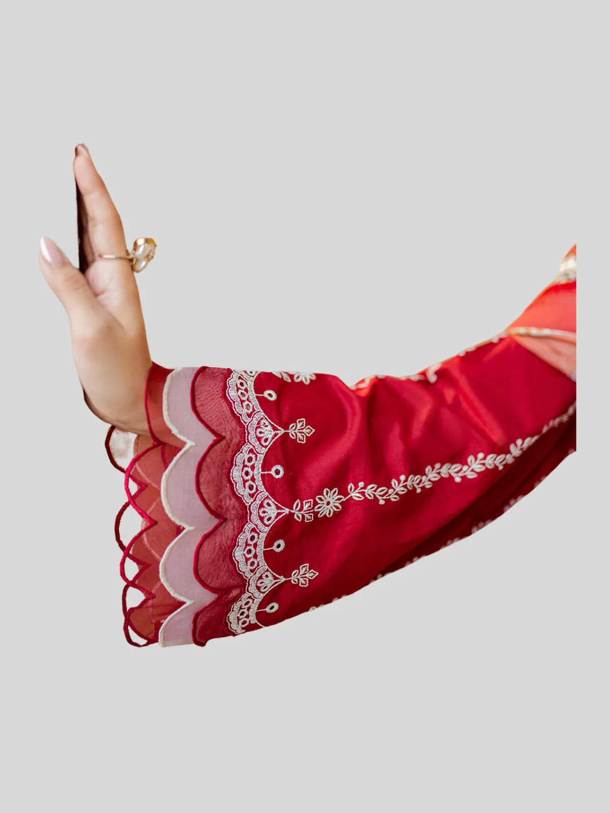 Zellbury 3-PC Cotton Unstitched Chikankari Suit - Image 4