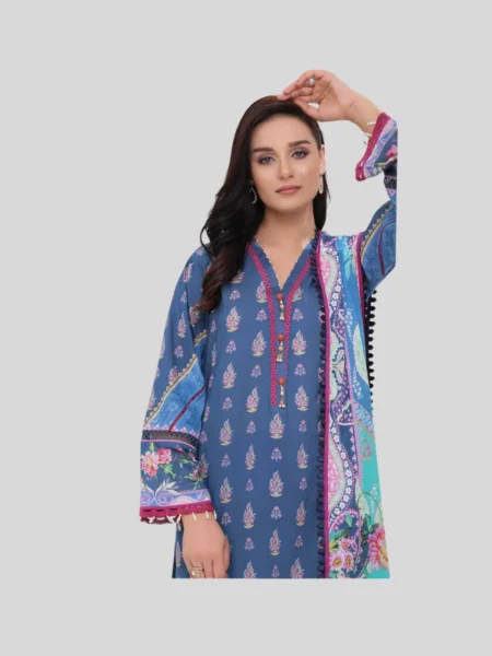 O ‘ Pole 3 -Pc Unstitched Lawn Suit