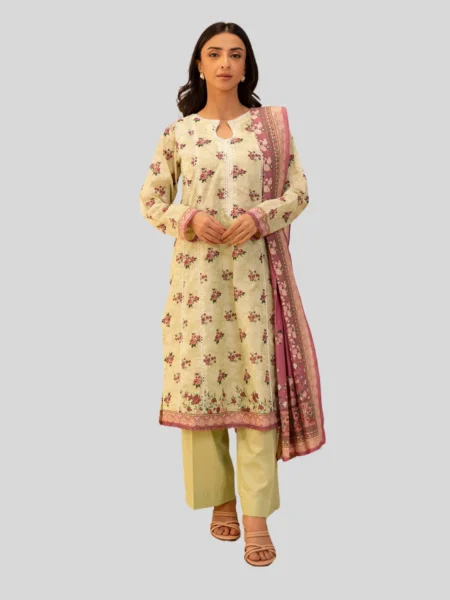 Zellbury 3-PC Digital Printed Unstitched Lawn Suit