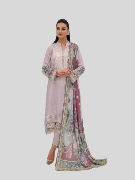 O ‘ Pole 3 -Pc Unstitched Lawn Suit