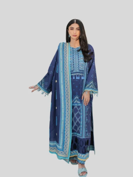 Zellbury 3-PC Digital Printed Unstitched Lawn Suit