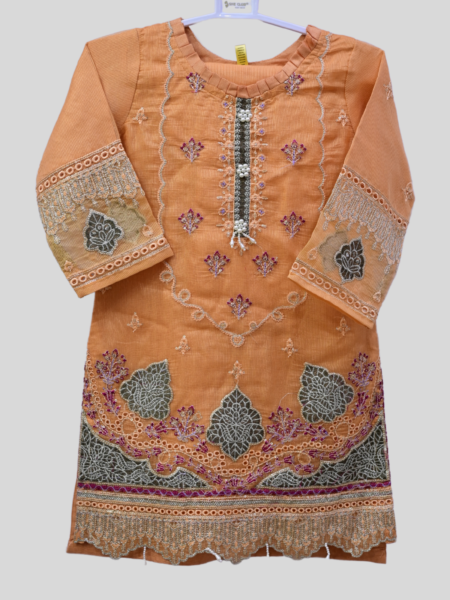 Girl's Embraided 3-Pc Stitched Suit