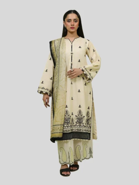 Zellbury 3-PC Digital Printed Unstitched Lawn Suit