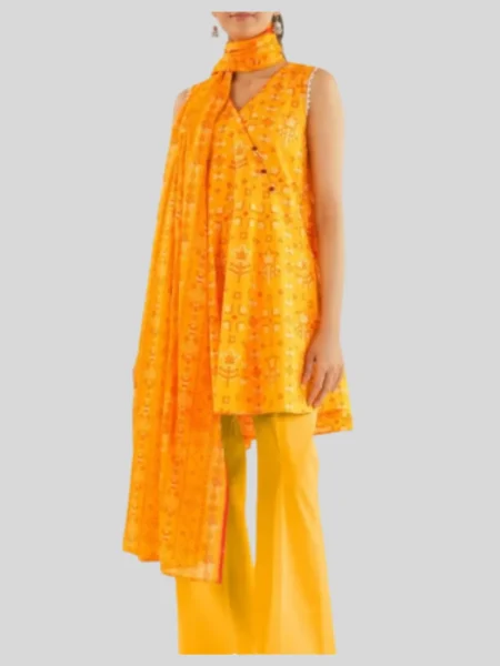 SAYA 3-PC Printed Unstitched Lawn Suit