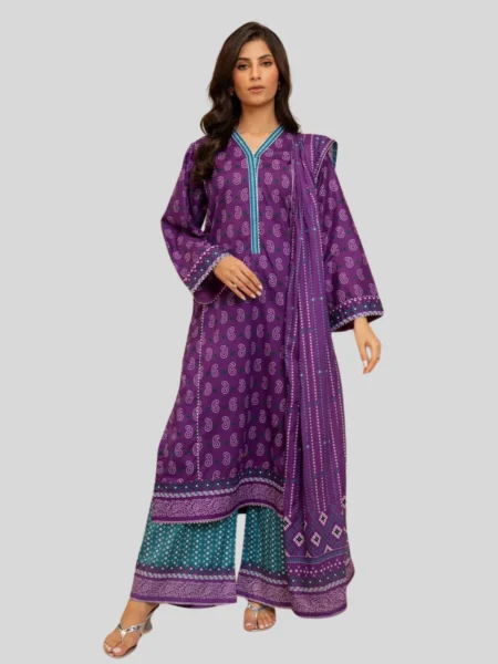 Zellbury 3-PC Digital Printed Unstitched Lawn Suit