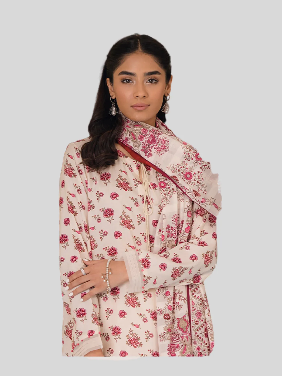 Nishat 3-PC Printed Unstitched Lawn Suit - Image 3