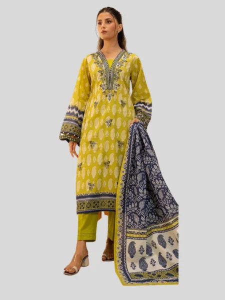 Zellbury 3-PC Digital Printed Unstitched Lawn Suit