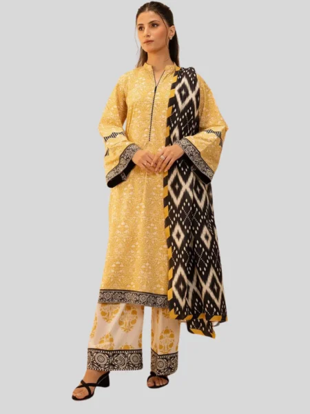 Zellbury 3-PC Digital Printed Unstitched Lawn Suit