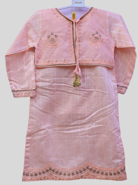 Girl's Embraided 3-Pc Stitched Suit