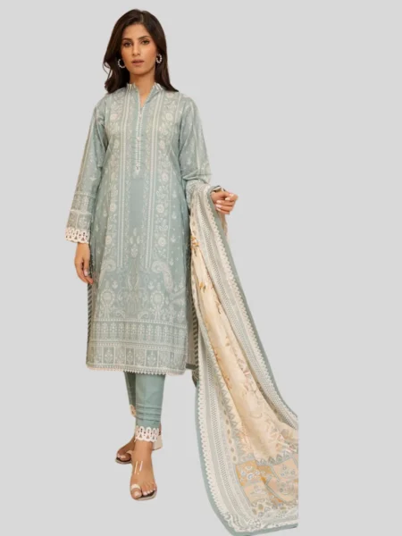 Zellbury 3-PC Digital Printed Unstitched Lawn Suit