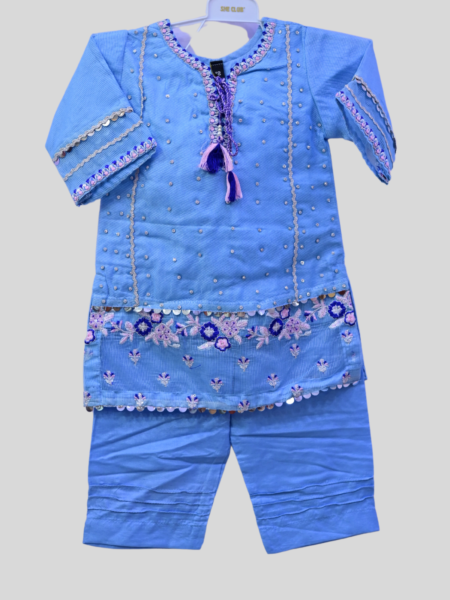 Baby's Embraided 3-Pc Stitched Suit