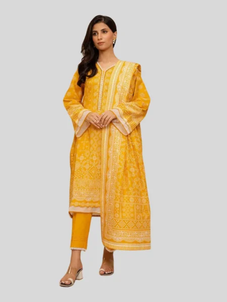 Zellbury 3-PC Digital Printed Unstitched Lawn Suit