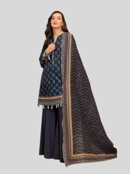Zellbury 3-PC Digital Printed Unstitched Lawn Suit