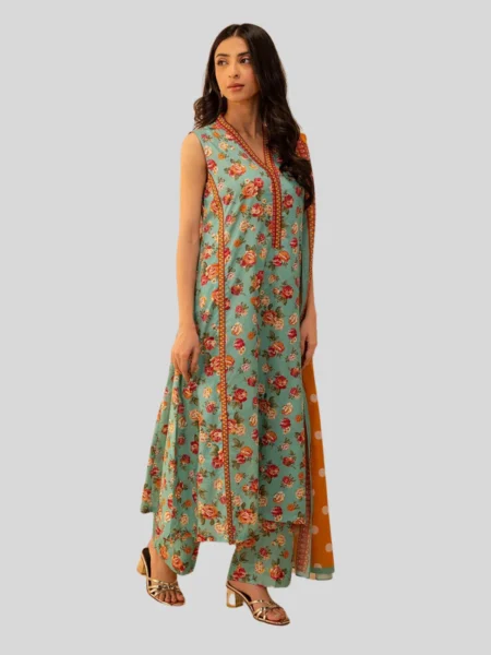 Zellbury 3-PC Digital Printed Unstitched Lawn Suit