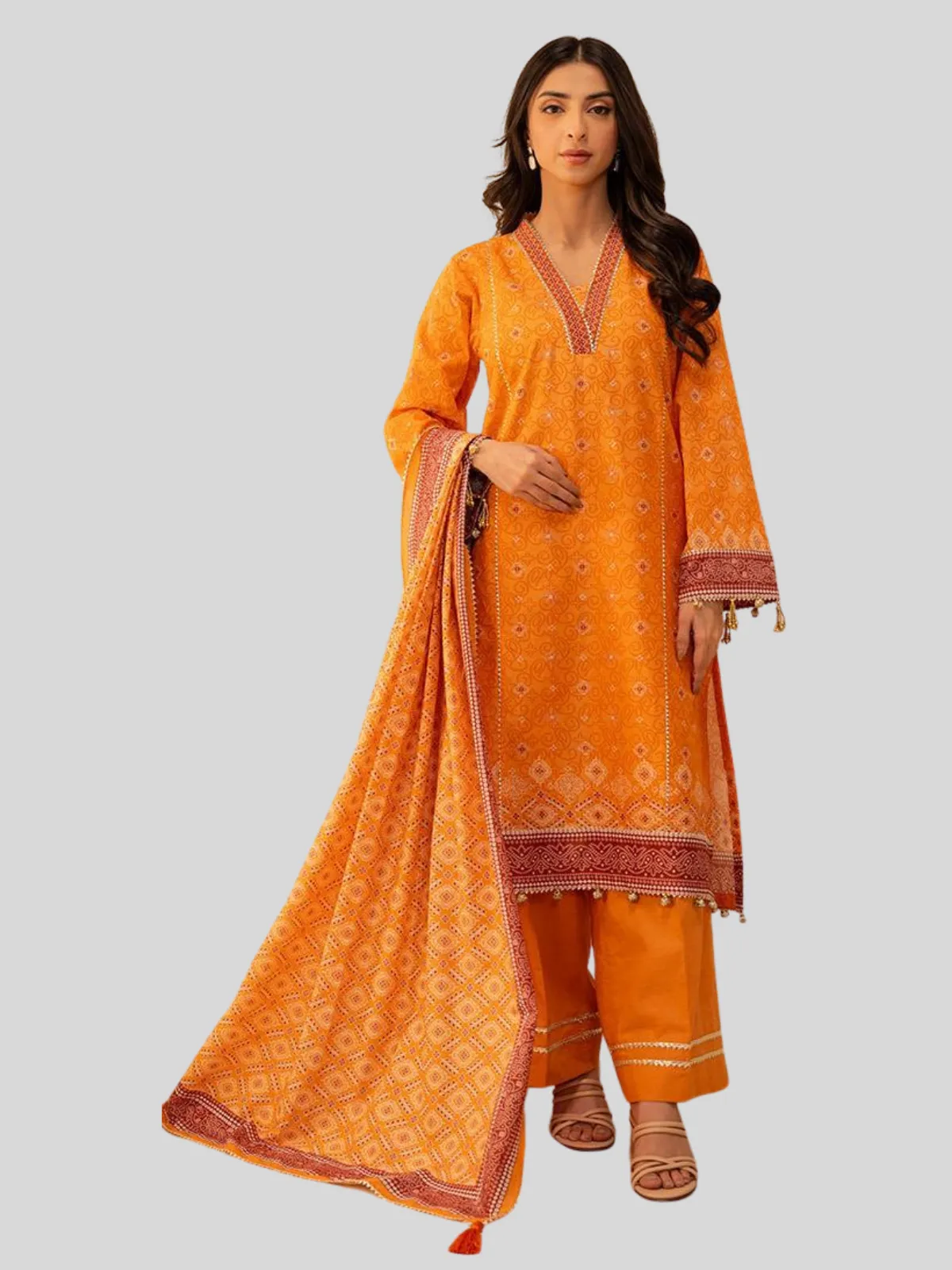 Zellbury 3-PC Digital Printed Unstitched Lawn Suit