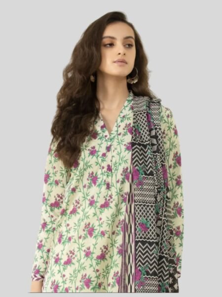 Sapphire 3-PC Printed Unstitched Lawn Suit