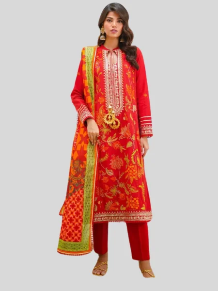 Zellbury 3-PC Digital Printed Unstitched Lawn Suit