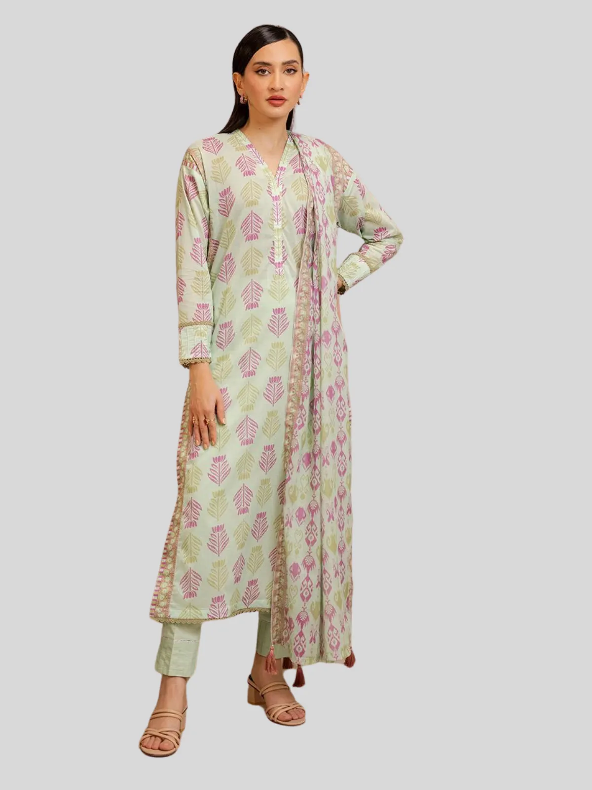 Zellbury 3-PC Digital Printed Unstitched Lawn Suit