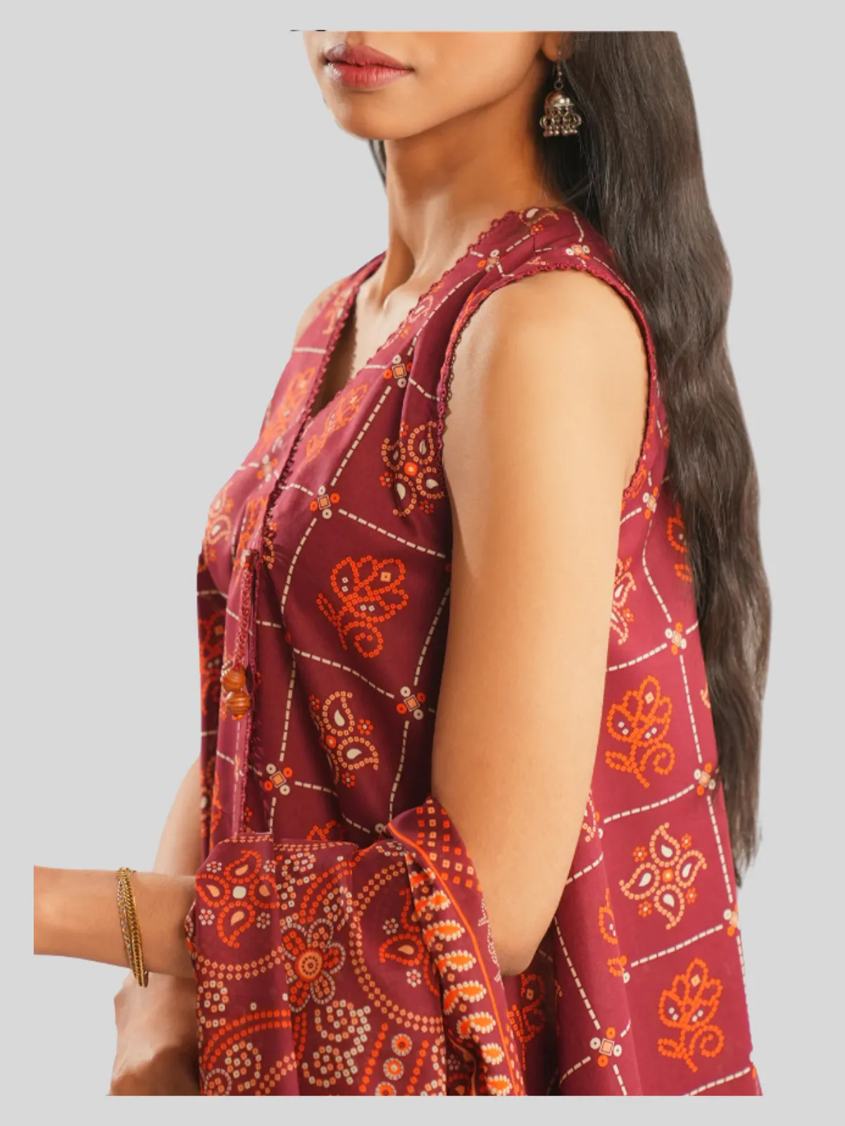 SAYA 3-PC Printed Unstitched Lawn Suit - Image 2