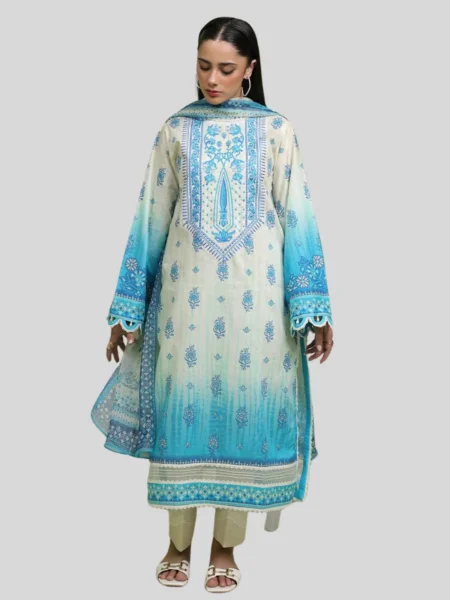 Zellbury 2-PC Digital Printed Unstitched Lawn Suit