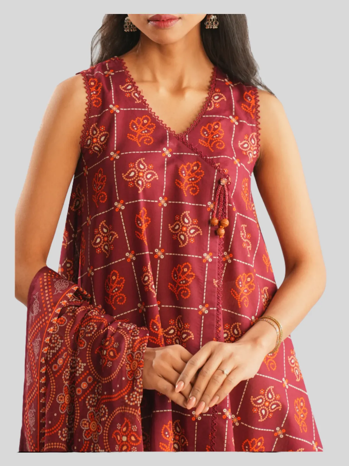SAYA 3-PC Printed Unstitched Lawn Suit - Image 3