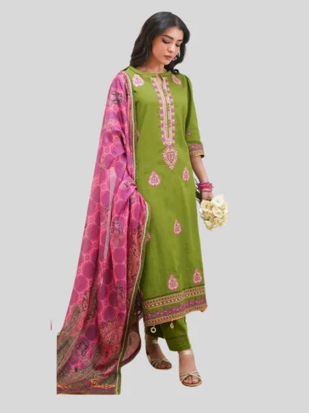 Zellbury 3-PC Digital Printed Unstitched Lawn Suit