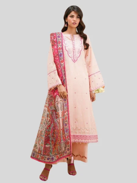 Zellbury 3-PC Digital Printed Unstitched Lawn Suit