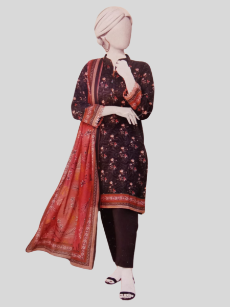 Almeerah 3-PC Printed Unstitched Lawn Suit