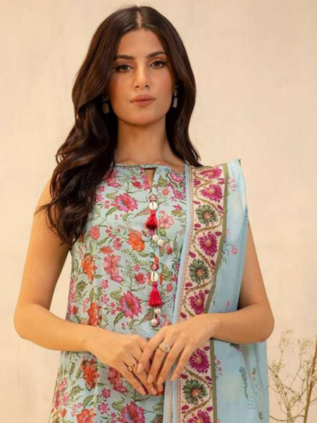 Zellbury 3-PC Digital Printed Unstitched Lawn Suit