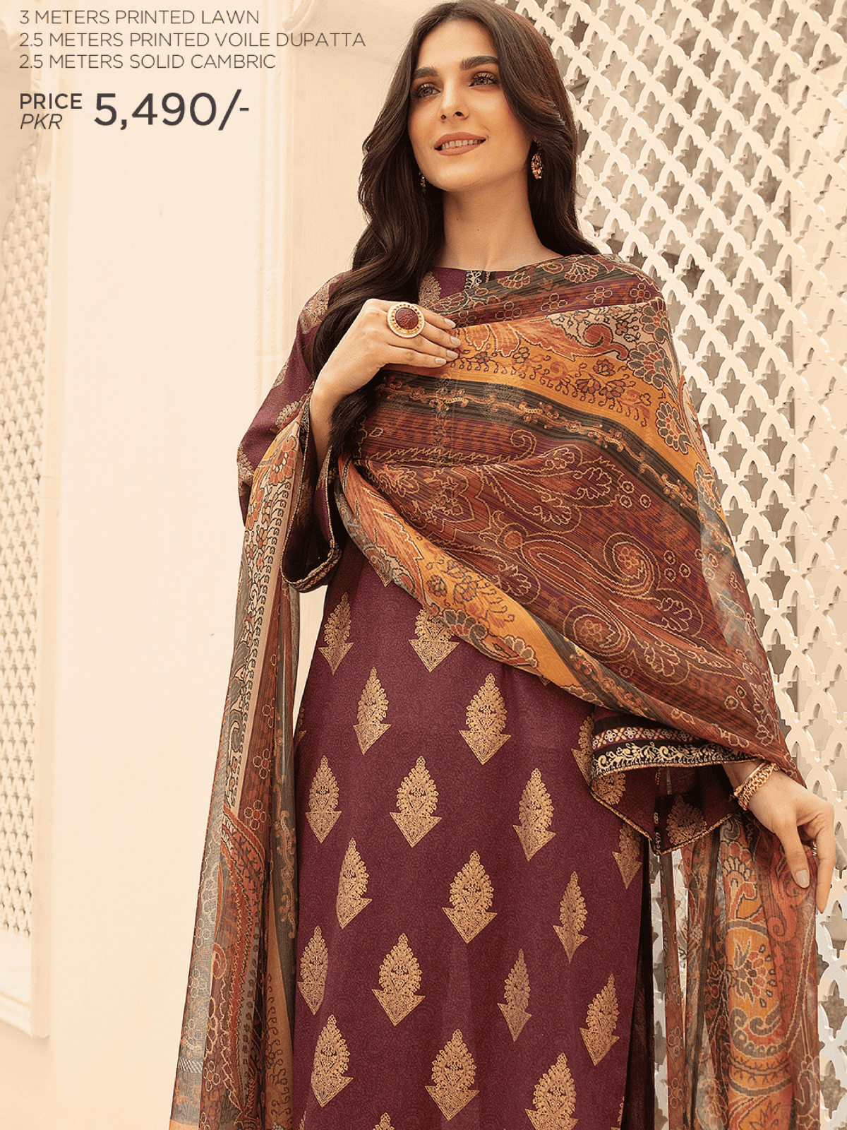 NISHAT 🌙EID COLLECTION (Eid sy pehly Eid) Nishat Vol.5 Printed Unstitched 3-PC Lawn Suit (LIMITED OFFER)