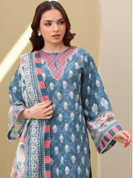 Zellbury 3-PC Digital Printed Unstitched Lawn Suit