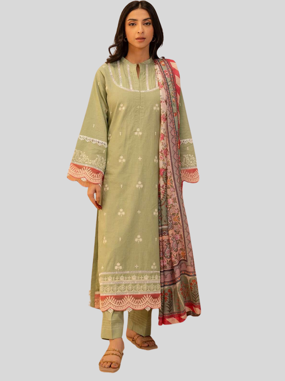 Zellbury 3-PC Digital Printed Unstitched Lawn Suit - Image 3