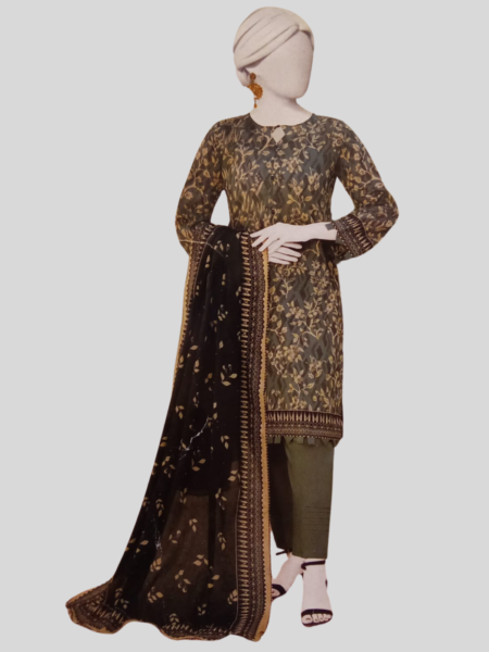 Almeerah 3-PC Printed Unstitched Lawn Suit