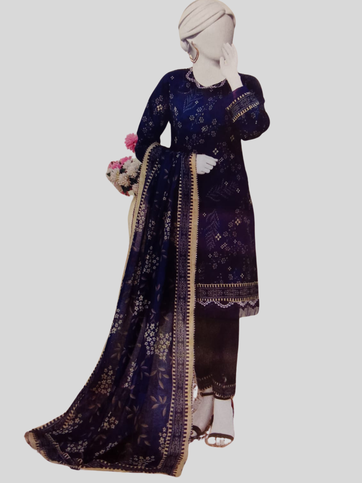 Almeerah 3-PC Printed Unstitched Lawn Suit