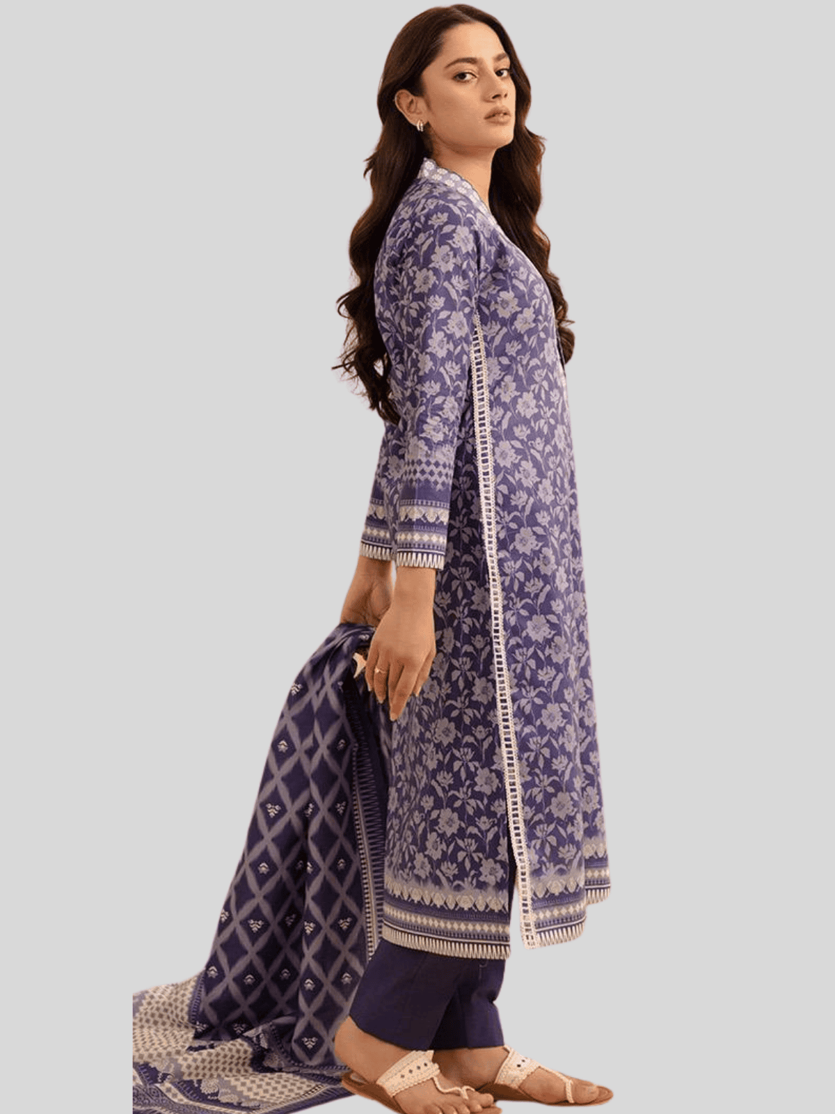 Zellbury 3-PC Digital Printed, Vol 4, Unstitched Lawn Suit, Last and Limited Stock - Image 2