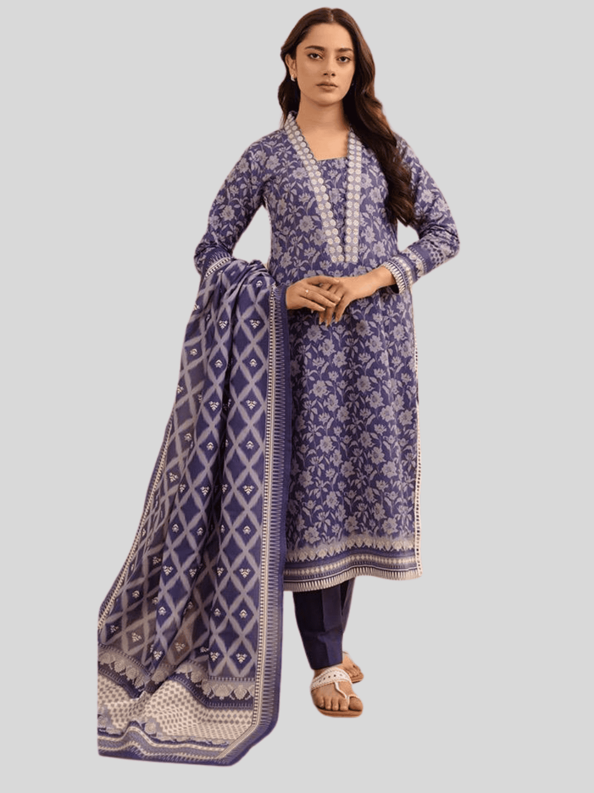 Zellbury 3-PC Digital Printed, Vol 4, Unstitched Lawn Suit, Last and Limited Stock