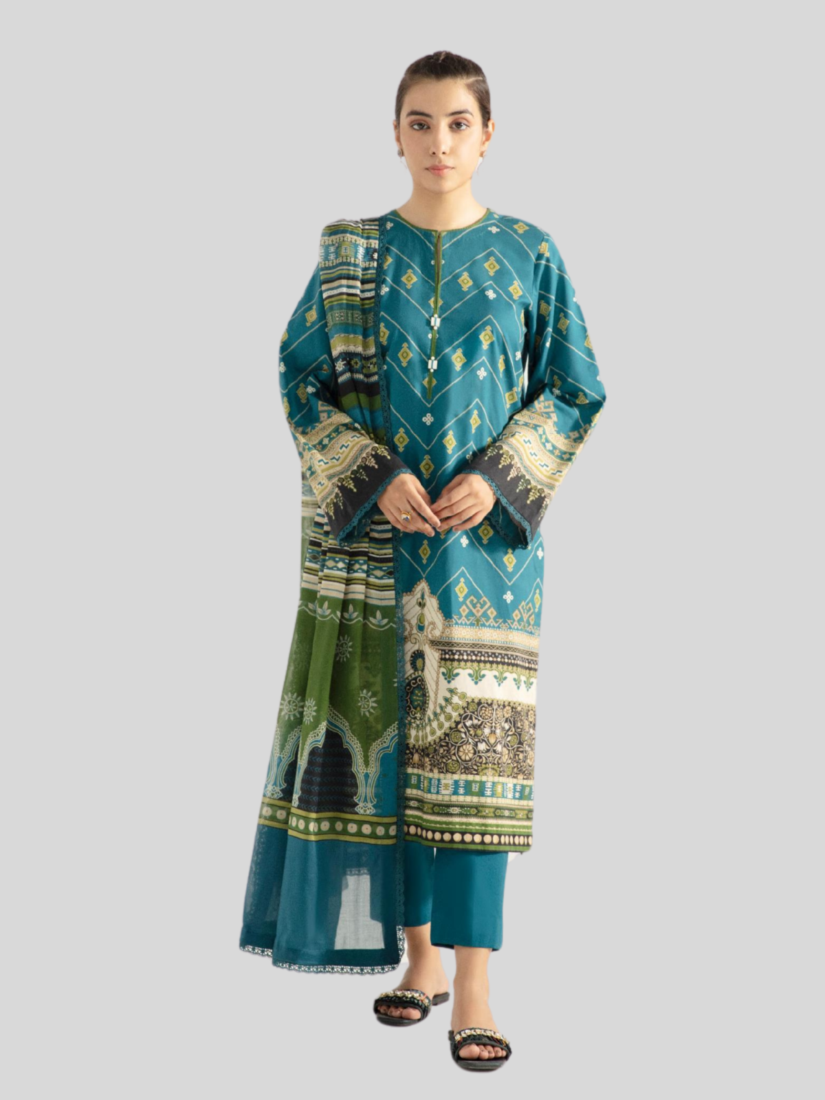 Sapphire Vol 3 Printed Unstitched 3-PC Lawn Suit