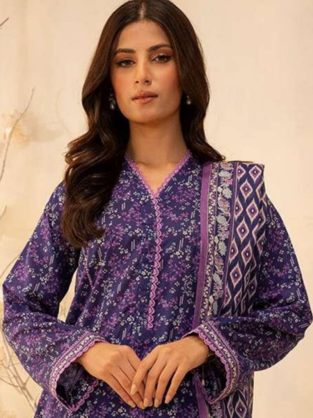 Zellbury 3-PC Digital Printed Unstitched Lawn Suit