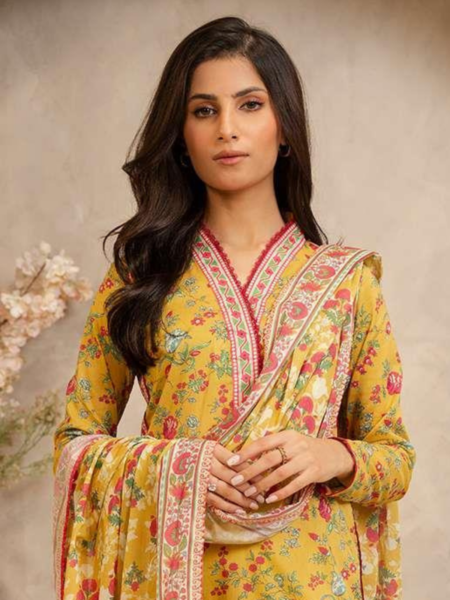 Zellbury 3-PC Digital Printed Unstitched Lawn Suit