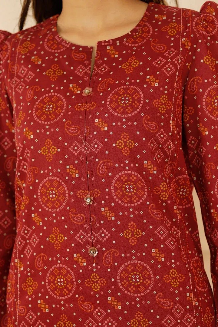 SAYA 3-PC Printed Unstitched Lawn Suit - Image 2