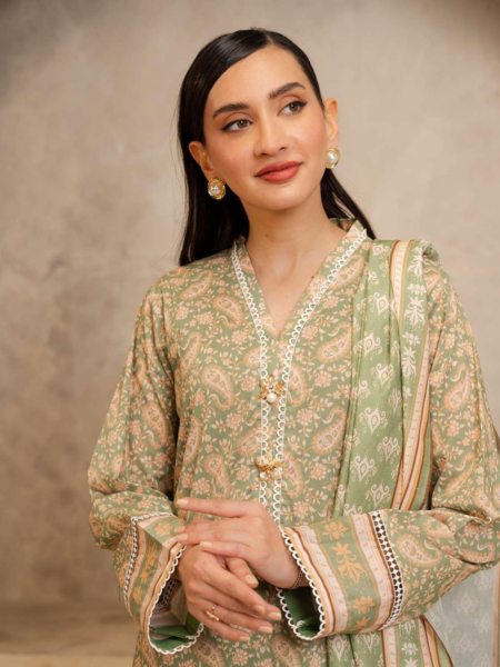 Zellbury 3-PC Digital Printed Unstitched Lawn Suit
