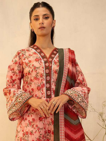 Zellbury 3-PC Digital Printed Unstitched Lawn Suit