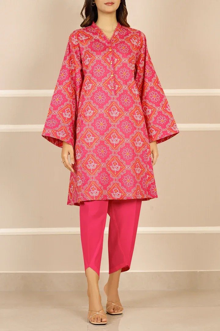 SAYA 3-PC Printed Unstitched Lawn Suit - Image 3